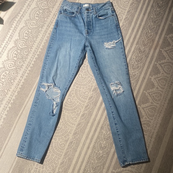 Anine Bing Brenda Jeans in Mid Blue - Picture 3 of 13